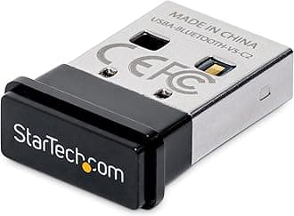 USB Bluetooth 5.0 Adapter, USB Bluetooth Dongle for PC/Computer/Laptop/Keyboard/Mouse, BT 5.0 Adapter for Headsets, Mini USB Bluetooth Receiver, Windows/Linux (USBA-BLUETOOTH-V5-C2), Black