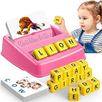 Educational Toys for 3 4 5 Year Old for Toddlers 2-4 Year Matching Letter Games for 3-5 Montessori Toys for Kids Toy for Ages 2-4 4-6 Birthday Halloween Christmas Easter Gifts for 3-5 Year Old