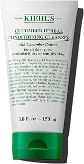 Kiehl's Cucumber Herbal Conditioning Cleanser, Gentle Face Wash for Dry & Sensitive Skin, Leaves Skin Feeling Fresh, with Cucumber Extract & Glycerin, Non-drying Formula, All Skin Types - 5 fl oz