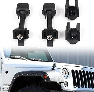 sukemichi OEM JK Hood Latches,Original Factory Hood Latch Kit for 2007-2018 Jeep Wrangler JK Unlimited Rubicon Sahara Sports Accessories, 1 Pair, Black