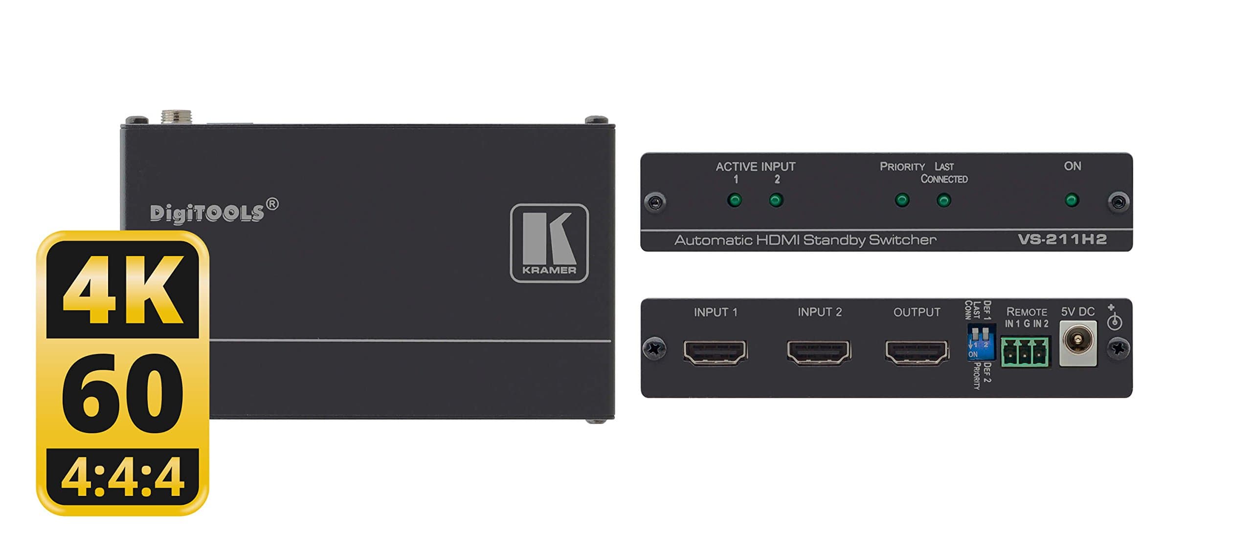 Kramer VS-211H2 2x1 Automatic 4K HDMI Standby Switcher