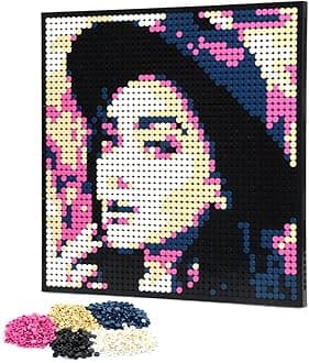 Amalia Personalized Mosaic Portrait Custom Building Kit Pixel Great Wall Art Decoration Customized Your Own Photo Picture-Fascinatic(L/15.1"x15.1")