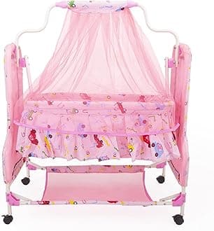 BABYBLESSING Baby Crib Multipurpose | Colour - Pink