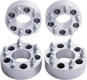DCVAMOUS 4PC 5 Lug 5x5 5x127 Wheel Spacers 2 Inch with 1/2" Studs Compatible with Jeep for 2007-2018 Wrangler JK JKU (Not for JL JLU) | 2006-2010 Commander XK | 1999-2010 Grand Cherokee WJ WK