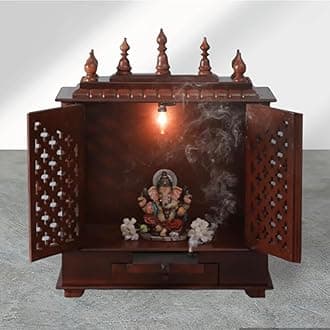 Home Temple Large Size 24x12x30 mandir/god Stand for/Pooja Stand/mandap/mandapam/Pooja with Doors