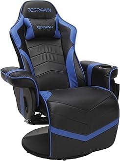 900 Gaming Recliner - Blue Video Game Console Recliner Chair with Cupholder, Reclining Gaming Chair with Footrest