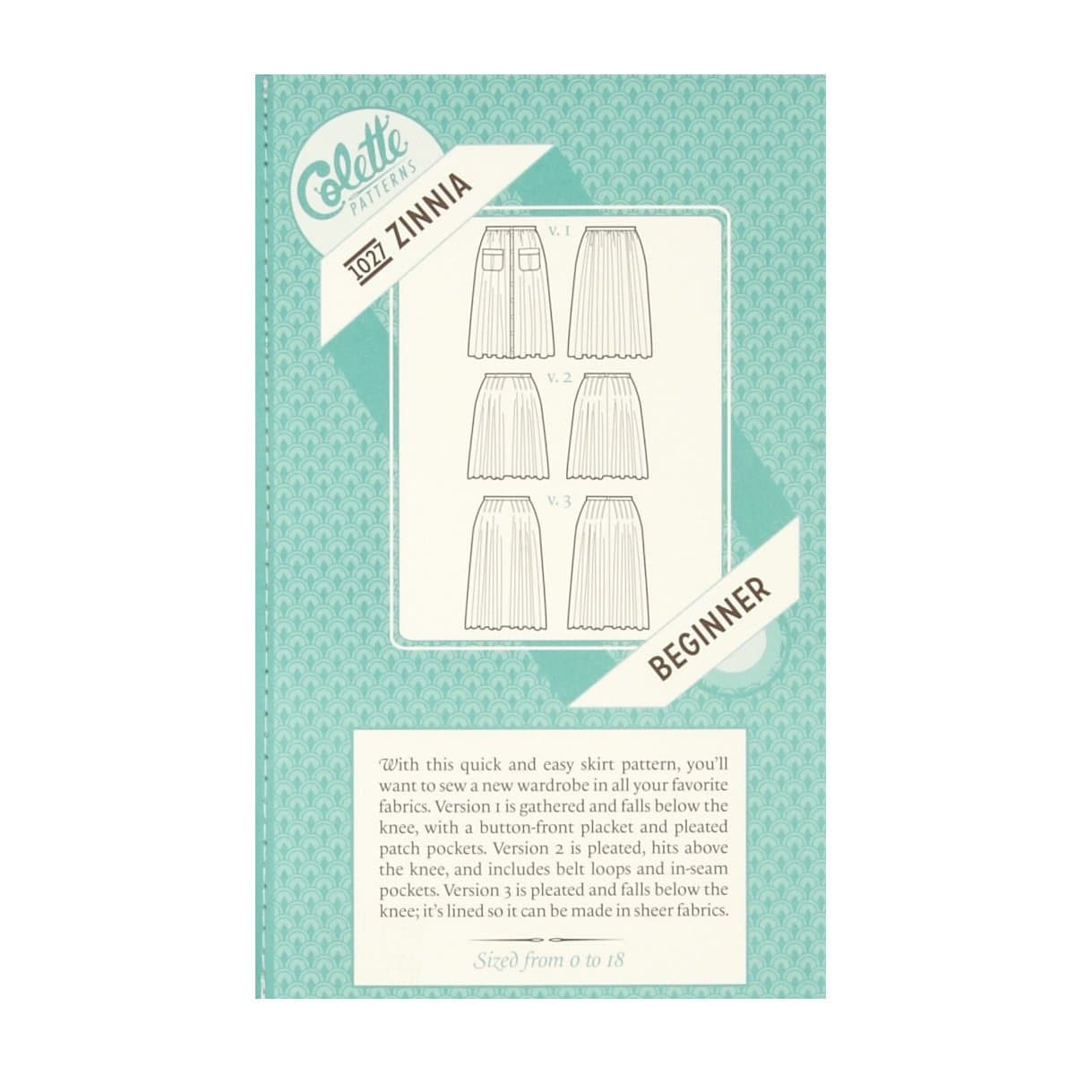 Colette Zinnia Misses Skirt Pattern