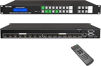 WEI GUI HDMI Matrix 8x8, HDMI Matrix Switcher 8 in 8 out UHD 4K@30Hz Support HDCP 1.4 EDID IR Remote, RS-232, LAN Control, Power Off Memory Function, Built-in US ADI Chip
