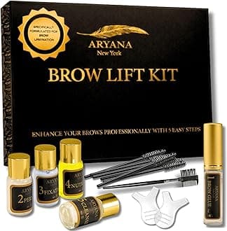 ARYANA NEW YORK Eyebrow Lamination Kit | Brow Lift Kit | At Home DIY Brow lamination | Instant Professional Lift For Fuller Eyebrows | Brow Brush And Micro Brushes Added