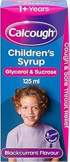 Children's Syrup, Cough & Sore Throat Relief for 1+ Year, Blackcurrant Flavour, 125ml