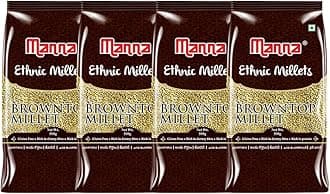 Manna Browntop Millet Natural Grains, 2kg (500g x 4 Packs)