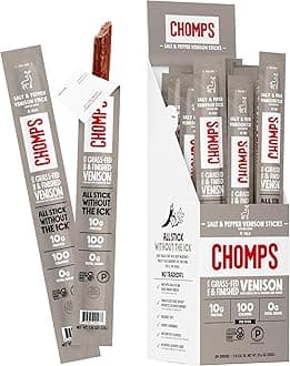 Free Range Venison Snack Sticks Cracked Pepper & Sea Salt 24 Stick(S) 182779