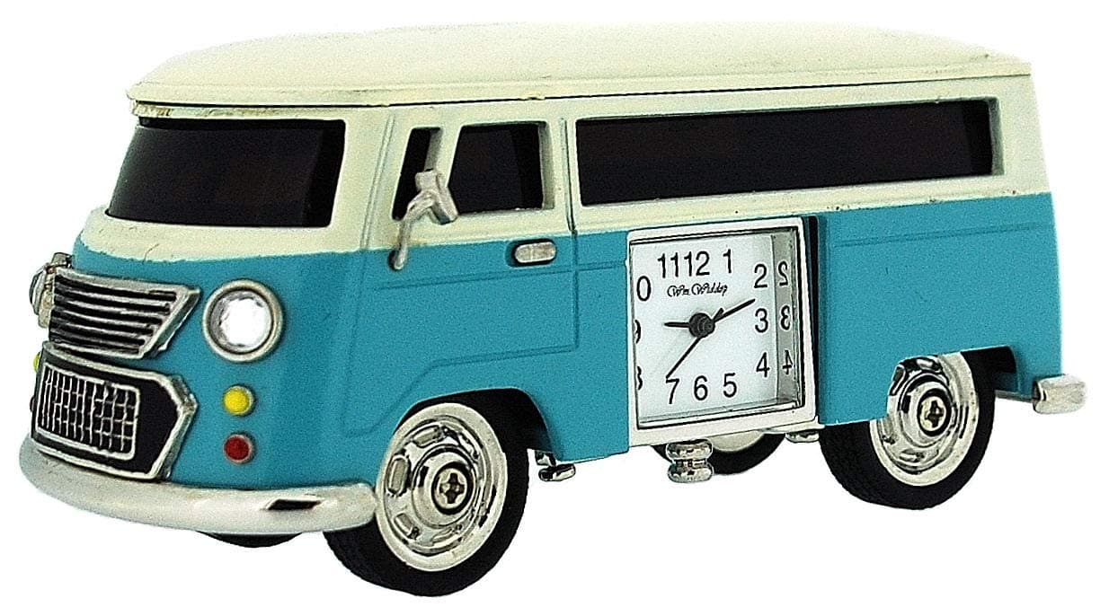 William Widdop Camper Van Miniature Clock Approximate Length 10Cm