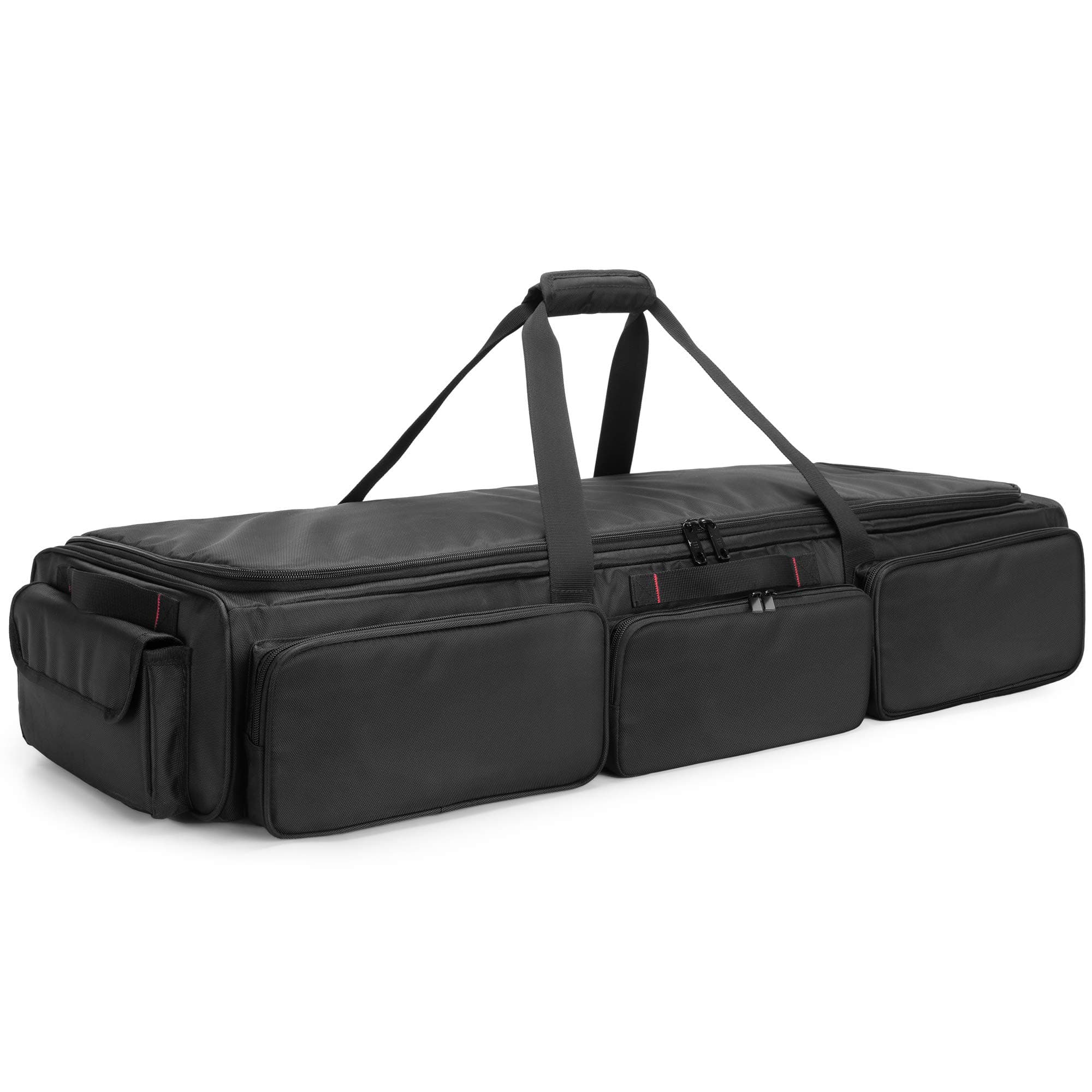 samdew Underseat Storage Bag Fit for SuperCrew Cab, Truck Under Seat Organizer with 4 Detachable Inner Dividers & Anti-slip Bottom for Full Size Trucks, Black