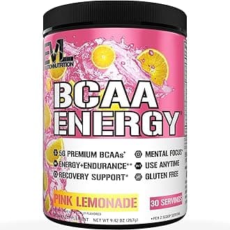 Nutrition BCAA Energy - High Performance, Energizing Amino Acid Supplement for Muscle Building, Recovery, and Endurance (Pink Lemonade, 30 Servings)