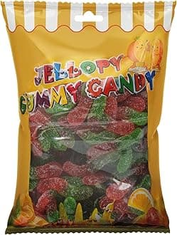 Al Rowad Jellopy Sour Caterpillar Gummy Candy, 1KG Bag – Tangy & Chewy Fruit-Flavored Gummies
