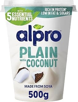 Plain with Coconut, Plant-Based & Soya Yoghurt Alternative, Vegan & Dairy Free, Big Pot, 500g
