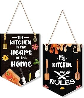 ArtvibesMy Kitchen Wood Wall Hanging Decoration Items for Home | Gifts | Quotes items | Wall Decorativefor Kitchen | Artworks Designer Hangers | Modern Decor Items (WH_7101N)