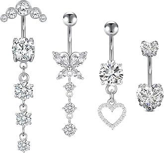 Briana WilliamsBriana Williams Belly Button Ring Belly Rings Belly Button Piercing Gold Belly Button Ring for Women Clicker Belly Ring Belly Piercing Stainless Steel 14g 10mm Blley Navel Rings Piercing Jewelry