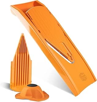 Mandoline Slicer V1 (Basis Set) • V-Slicer with 2 Inserts & Fruit Holder • Adjustable Kitchen Slicer for Vegetables & Fruits • Vegetable Cutter • 3 Thickness Settings • Color: Orange