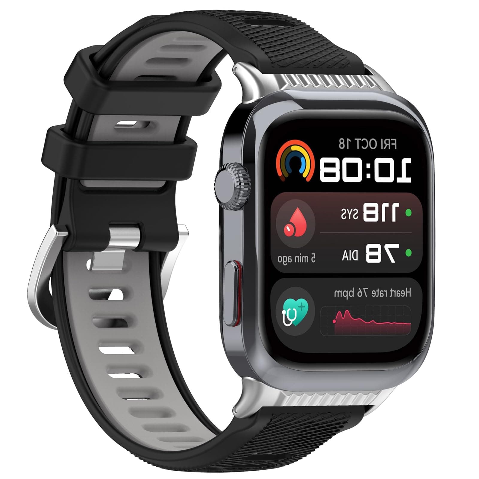 Replacement Adjustable Wristbands Compatible with Huawei Watch D2 Comfortable Silicone Wrist with Quick Release Strap Smart Watch Accessories(Black)