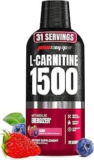 ProSupps L-Carnitine Liquid 1500, Stimulant-Free Liquid Shots for Men & Women - Clean Workout Drink for Energy, Performance & Muscle Recovery - No Sugar, No Carbs - 31 Servings, Berry
