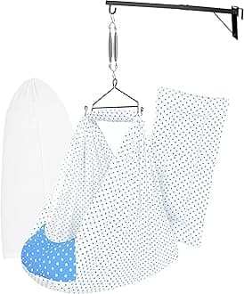 Baby Set | Pure Cotton Cloth, Removal Pad, Mosquito Net, Spring, Triangle and Window Hanger | FS- (Light Blue, Dot Design)