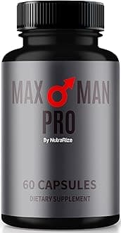 Max Man Pro Capsules, Premium Formula for Men, All-Natural Blend to Support Male Performance, Stamina and Fitness, MaxManPro Health Pastillas Reviews (60 Capsules)
