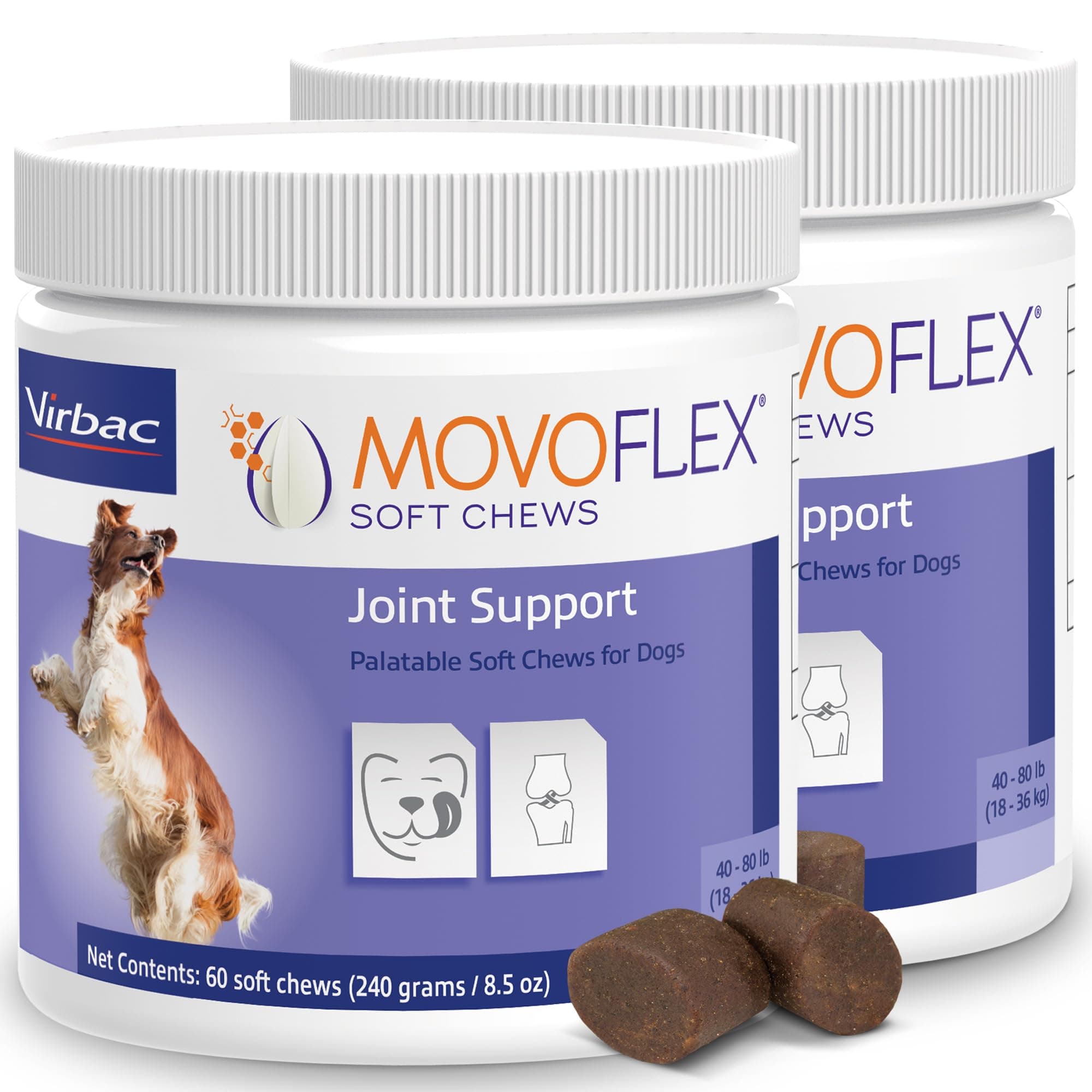 - Soft Chews Hip and Joint Support Supplement for Medium Dogs -120 Count by Virbac