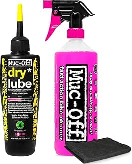Bio Dry Bike Chain Lube with Microfiber Cloth | Wax-Based Formula for Smooth Gear Shifts | Creates Protective Layer and Reduces Friction