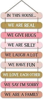 Artvibes House Quotes Printed Mdf Wooden Wall Hanging | Living Room | Office | Home Decor Items | Gifts | Wall Artwork For Hall | Modern Wall Decorative Accessories for Home Decoration (WH_9318N)