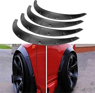 AUTO MT Universal 4PCS 3.5"/890mm Fender Flares Over Wide Body Wheel Auto Car Kit JDM CAR Wide Auto Car Kit Mudguards Bolt On Pocket Rivet Style