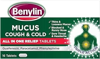 Benylin Mucus Cough & Cold All in One Tablets, 16 each