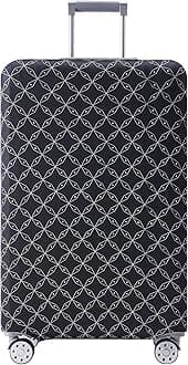 [TRAVEL KIN] Luggage Cover Washable Suitcase Protector Anti-Scratch Suitcase Cover Fits 18-32 Inch Luggage, Loving Hearts - Black