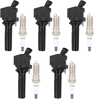 ECCPP UF497 5 ignition coils with 5 iridium Spark Plugs,5019 coils packs,for Chevrolet,for Hummer Colorado Canyon H3 H3T L5 3.7L 2007 2008 2009 2010 2011 2012 C1558,UF-497,5C1615,UF497,5019