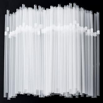 200-Pack Clear Disposable Plastic Flexible Straws, 0.23" x 7.75" Bendy Drinking Straws