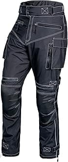 WICKED STOCKMens Waterproof Armored Motorcycle Riding Dual Sport Pants Protective CE Level-1