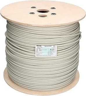 Venton Belden Cat 7 Cable 10 m I Network Cable 1000 MHz - Installation Cable S/FTP Shielded I LAN Cable 10 Gbit Ethernet I 23AWG Copper Conductor with Polyethylene Insulation I RoHs - Data Cable Grey