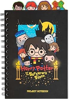 Grupo Erik A5 Project Notebook With 4 Dividers - Harry Potter Gifts | Notepad A5 Notebook With Dividers, Project Planner | Harry Potter Stationery Gifts Under 10 Pounds