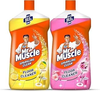 Mr. Muscle Floor Cleaner Liquid, Citrus + Floral, 1000Ml + 1000Ml