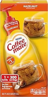 Nestle Coffee-mate Coffee Creamer, Hazelnut, 1.5L liquid pump bottle, Pack of 1