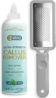 Foot Callus Remover Kit - Foot File & Callus Gel Feet Scrubber Dead Skin Scraper Bundle, 6oz