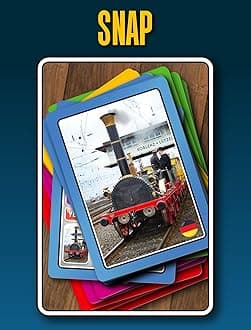 100 PICS SMART CARDS Trains Card Game | 7 games in 1 - Matching Pairs, Snap, Trumps, Rummy | Top Travel Game, Gift, Stocking Stuffer | for Adults, Kids, Boys, Girls | Age 5+, 1-8 Players