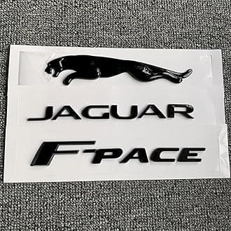 CMAOS3PC Glossy Black F-PACE Emblem Rear Badge Decal Fits forJaguar 2017+ (Glossy Black 3PC)