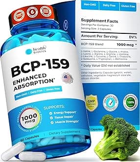 BCP-159 Capsules - Cycle Support & Muscle Recovery & Post Workout Recovery & Tissue Support Supplement & Nac Supplement Research Proven Quality 1000 mcg, 60 Oral Capsules (1 Pack)
