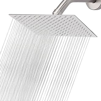 NearMoon Rain Shower head, High Flow Stainless Steel Rainfall ShowerHead, High Pressure Design, Awesome Shower Experience Even At Low Water Flow (12 Inch Rectangle, Brushed Nickel)