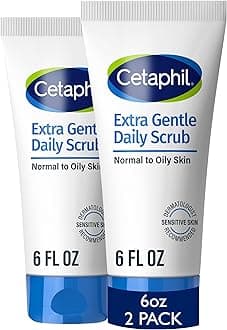 Cetaphil Extra Gentle Daily Scrub,Gently Exfoliates & Cleanses Without Over-drying, For All Skin Types, Non-Irritating & Hypoallergenic,Suitable For Sensitive Skin, 6 Fl Oz, Pack of 2