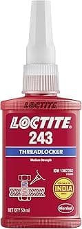 LOCTITE 243 Blue 50ml | Medium-strength Threadlocker (M6-M20) | Prevention of loosening | Secure bonding for machinery, engine & vehicles | Thixotropic | High temperature performance | Oil tolerance