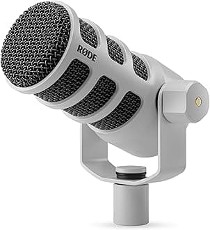 RØDE PodMic Cardioid Dynamic Broadcast Microphone - White