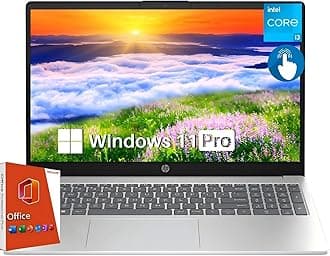 HP 15.6" Touchscreen Business & Student Laptop Computer, Lifetime Office Pro, HD Touch-Screen, Intel 6-core i3-1215U, 32 GB RAM, 2 TB SSD, Long Battery Life, Wi-Fi 6E, Windows 11 Pro w/AI Copilot